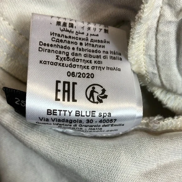 Elisabetta Franchi‎ Denim Pantalon Cargo Star Camouflage Pants Women’s size 25 - Picture 9 of 15